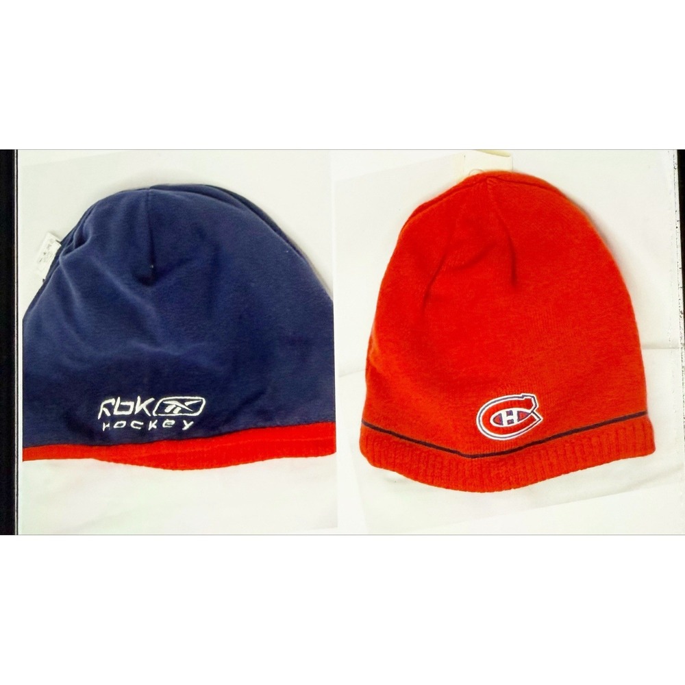 Reebok Montreal Canadiens NHL Reversible Beanie Hat  Red Navy OSFA